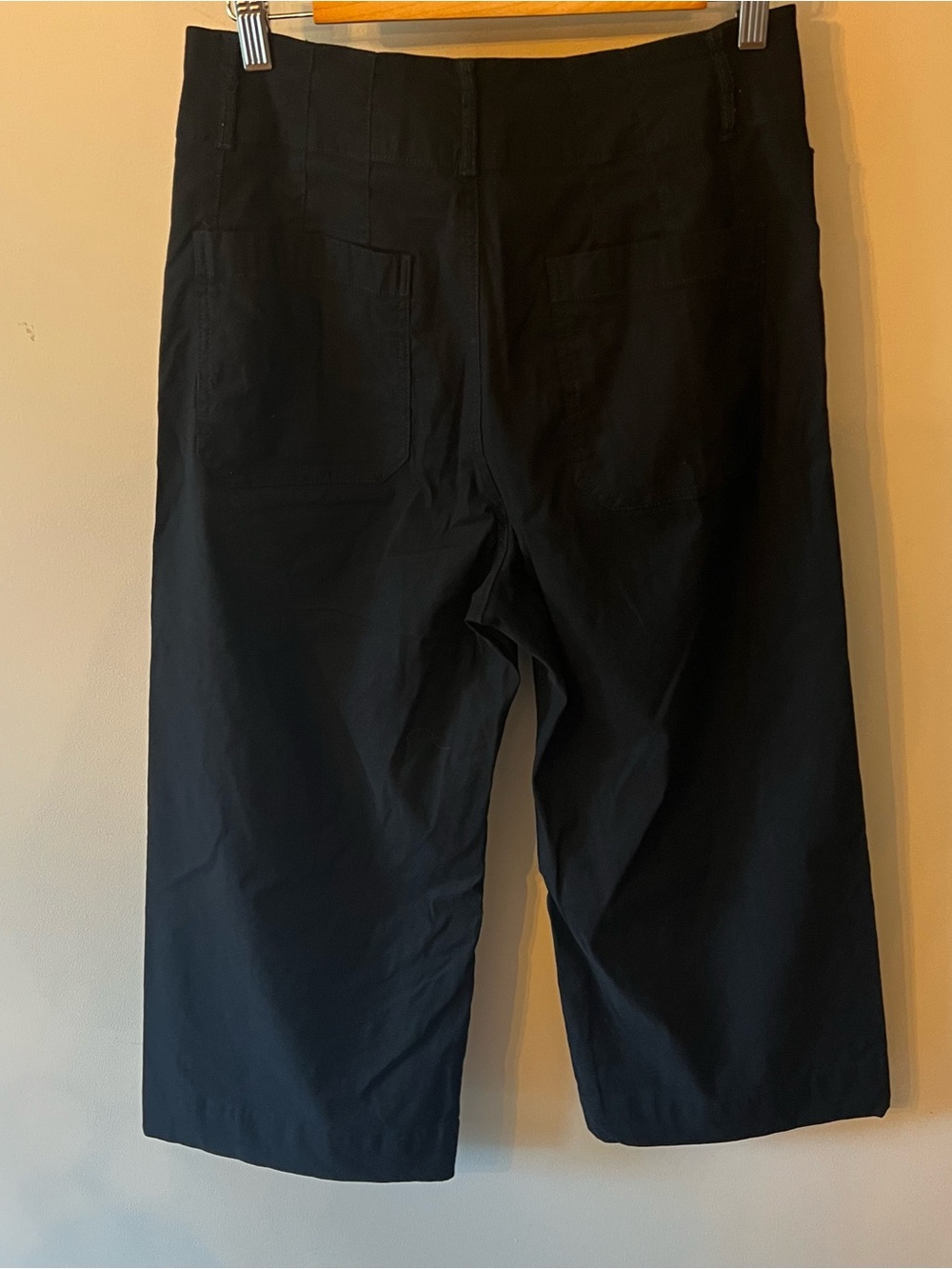 MAEVE Anthropologie Colette Black Wide Leg Cropped High Waist Pant EUC Sz 30 - Picture 4 of 10